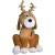 CHRISTMAS INFLATABLE 8 1/2′ FUZZY PLUSH PUPPY DOG WITH ANTLERS BY GEMMY