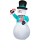 12′ Airblown Inflatable Snowman with Candy Cane Holiday Yard Art