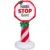 Easy to set-up Adorable Lighted Inflatable Outdoor Santa Stop Here Sign Christmas Outdoor Decoration