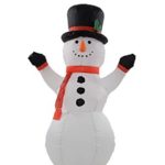 Awesome 4 Foot Self Inflating Illuminated Snowman Holiday Yard Decoration Blow Up