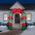 Inflatable Archway Red Green Striped with Bow Lighted 75.59 inches