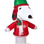 Gemmy Airblown Inflatable Snoopy Wearing a Winter Outfit – Indoor Outdoor Holiday Decoration, 3.5-foot Tall