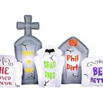 8′ Long Airblown Flashing Lights Tombstone Scene Halloween Inflatable